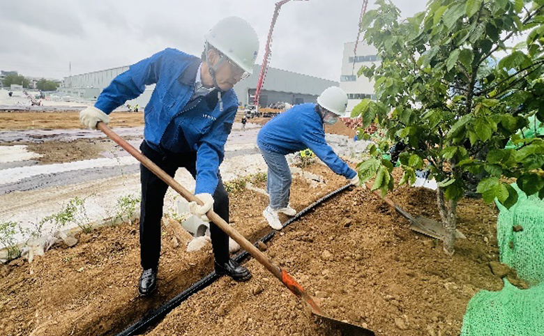 Adding New Green in Early Spring - Ebara New Company Tree Planting Activity